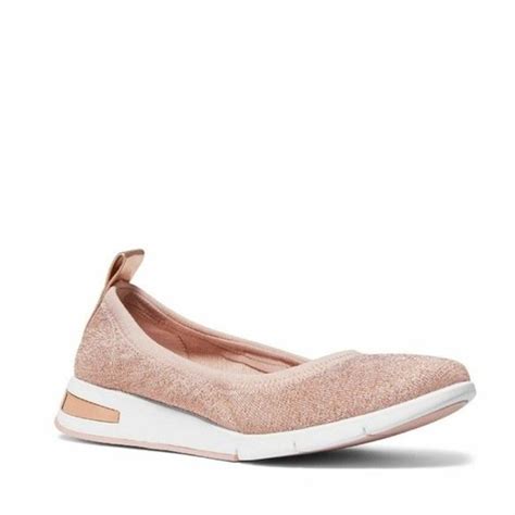 New! MICHAEL KORS Upton Metallic Stretch Knit Ballet Flat 